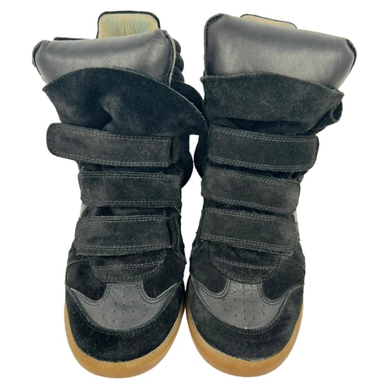 Isabel Marant Bekett High-Top Wedge Sneakers aus schwarzem Wildleder - Image 3