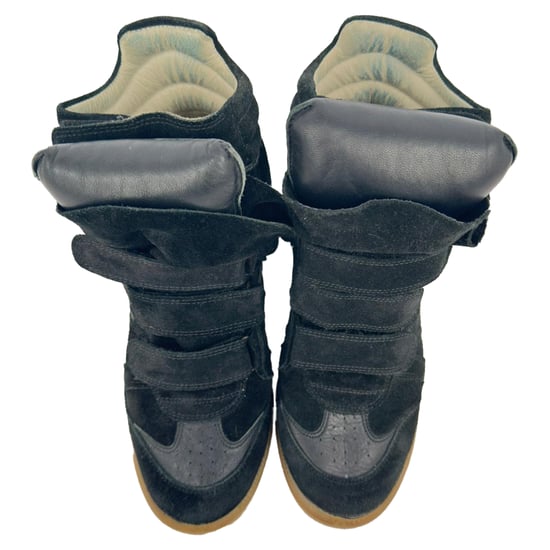 Isabel Marant Bekett High-Top Wedge Sneakers aus schwarzem Wildleder - Image 4