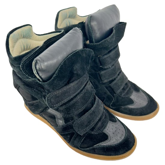 Isabel Marant Bekett High-Top Wedge Sneakers aus schwarzem Wildleder - Image 5