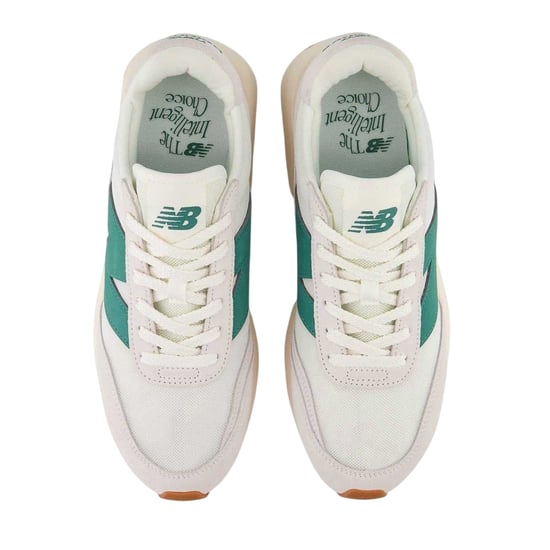 New Balance - "370" Sneaker für Herren, Wildleder (Weiß/Grün) - Image 3