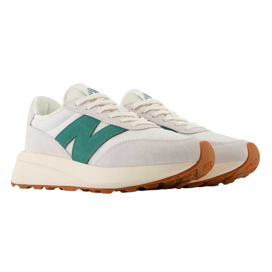 New Balance - "370" Sneaker für Herren, Wildleder (Weiß/Grün) - Image 4