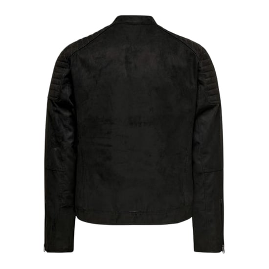 Only - Bikerjacke für Herren, Reißverschlusstasche (Schwarz) - Image 2