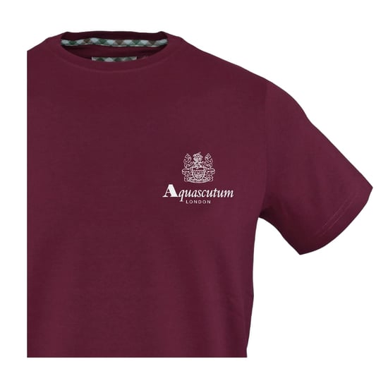 Aquascutum - T-Shirt für Herren, Baumwolle, Regulär (Rot) - Image 3