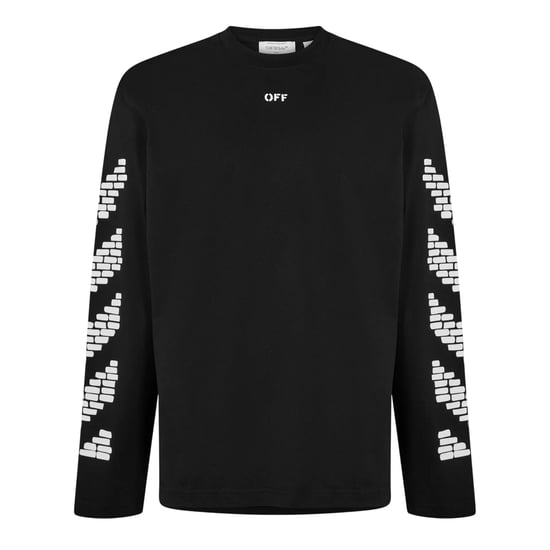 Off White - T-Shirt für Herren, leger, Langärmlig (Schwarz) - Image 1