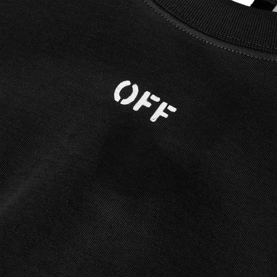 Off White - T-Shirt für Herren, leger, Langärmlig (Schwarz) - Image 3