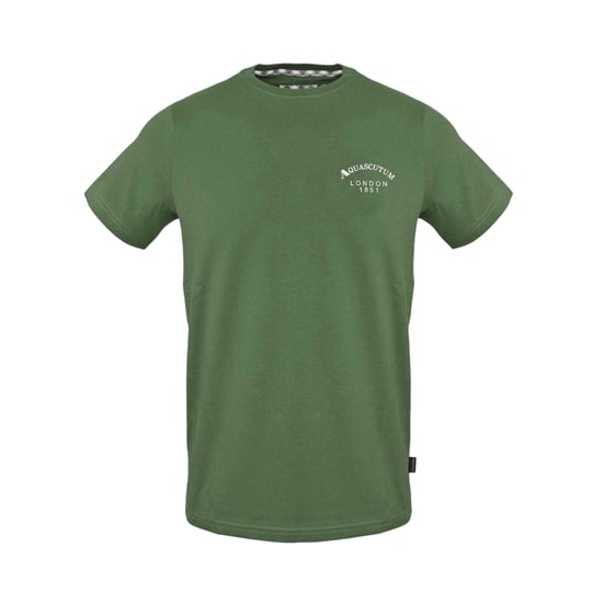 Aquascutum - "London 1851" T-Shirt für Herren, Baumwollmischung (Militärgrün) - Image 1
