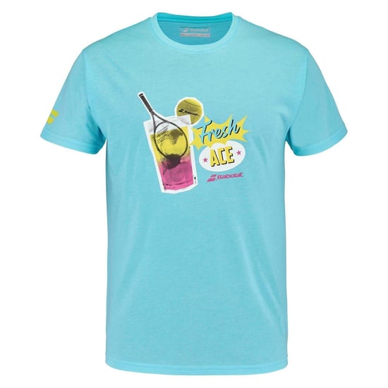 Babolat - "Fresh Ace" T-Shirt für Herren (Blau meliert) - Image 1