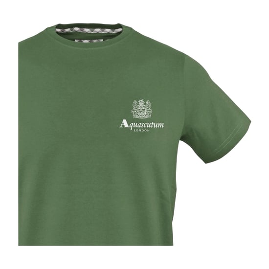 Aquascutum - T-Shirt für Herren, Baumwolle, Regulär (Militärgrün) - Image 3