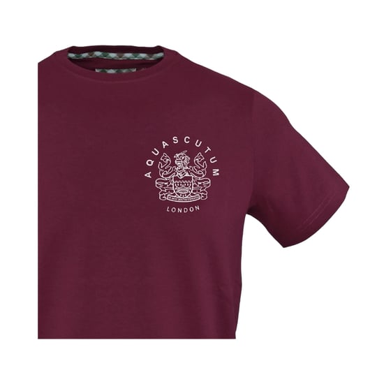 Aquascutum - T-Shirt für Herren/Damen Unisex, Baumwolle (Rot) - Image 3