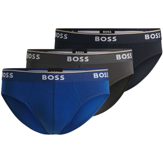 Boss - "Power" Slips für Herren, Stretch (3er-Pack) (Blau/Schwarz/Holzkohle) - Image 2
