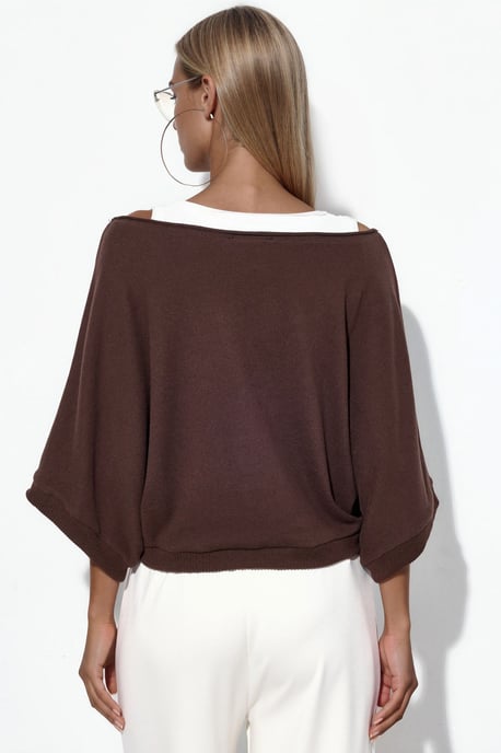 Damen Rippstrick Rundhalsausschnitt Pullover - Image 3