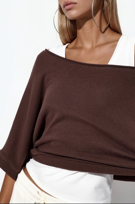 Damen Rippstrick Rundhalsausschnitt Pullover - Image 4