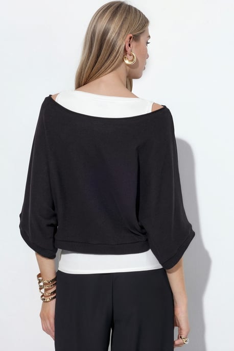 Damen Rippstrick Rundhalsausschnitt Pullover - Image 4
