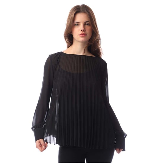 Boss - "Ipuna" Bluse für Damen, Chiffon (Schwarz) - Image 1