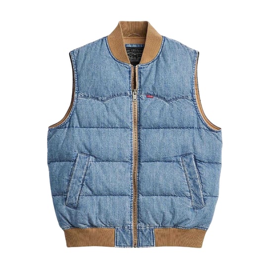 Levis - Weste für Herren, Bomberjacke (Hellblau/Braun) - Image 2
