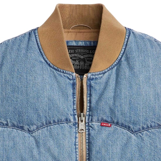Levis - Weste für Herren, Bomberjacke (Hellblau/Braun) - Image 4
