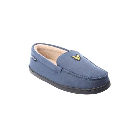 Lyle & Scott - "Aspen" Mokassin-Hausschuhe für Herren, Wildlederimitat (Marine) - Image 2