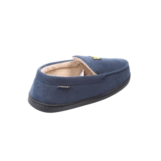 Lyle & Scott - "Aspen" Mokassin-Hausschuhe für Herren, Wildlederimitat (Marine) - Image 4
