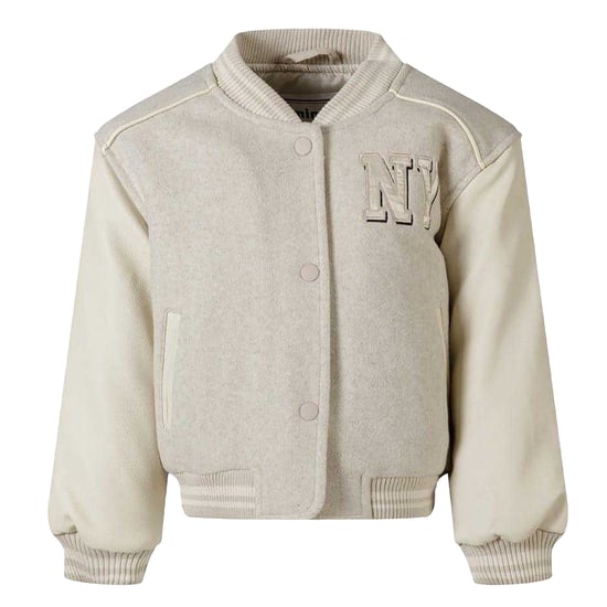 Minoti - "New York" Varsity-Jacke (US-College-Stil) für Mädchen (Meliert Beige) - Image 1
