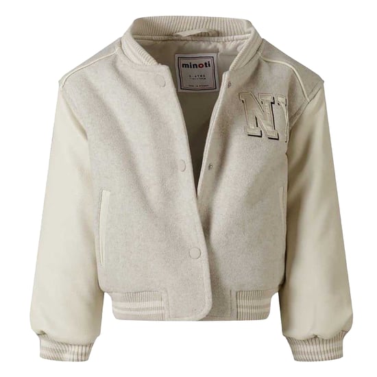 Minoti - "New York" Varsity-Jacke (US-College-Stil) für Mädchen (Meliert Beige) - Image 3