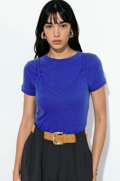 Damen Ripp-Crop-Top - Image 1