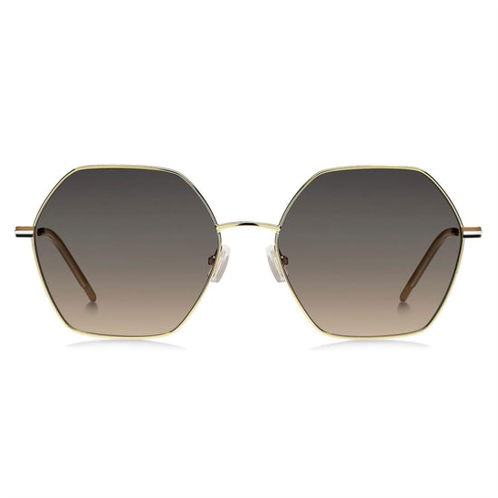 Boss - geometrisches Design-Sonnenbrille für Herren/Damen Unisex, Rund (Gold) - Image 2