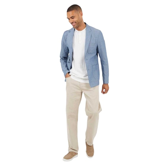 Brave Soul - Blazer für Herren, Zwei Knöpfe (Chambrayblau) - Image 4