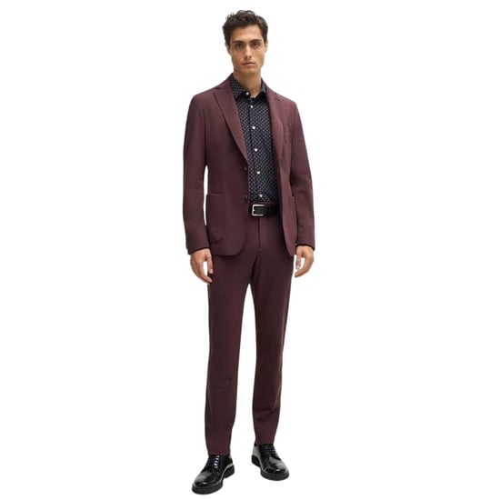 Boss - Blazer für Herren, Hals Kerbe, Formell (Rot) - Image 4