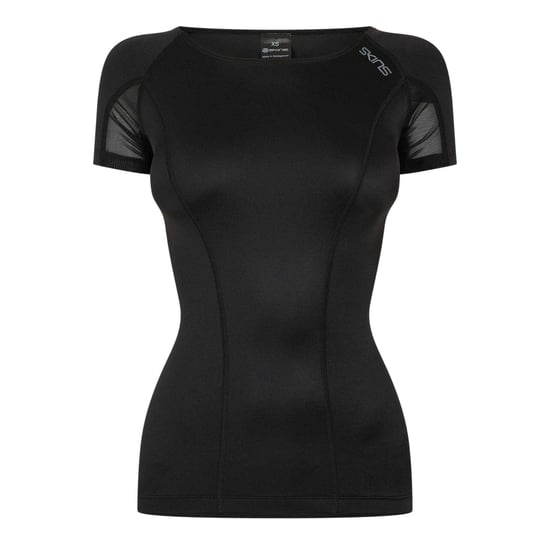 Skins - "Dnamic" Oberteil für Damen, U-Boot-Ausschnitt , Hochleistungsmaterial, Fitnessstudio (Schwarz) - Image 1