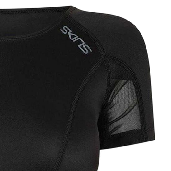 Skins - "Dnamic" Oberteil für Damen, U-Boot-Ausschnitt , Hochleistungsmaterial, Fitnessstudio (Schwarz) - Image 4