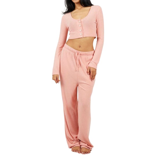Brave Soul - Loungewear Set für Damen (Rosa-Grau) - Image 4