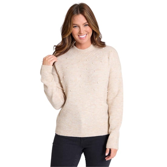 Be You - Pullover Top für Damen, Rundhalsausschnitt, Langärmlig (Cremefarbe) - Image 2