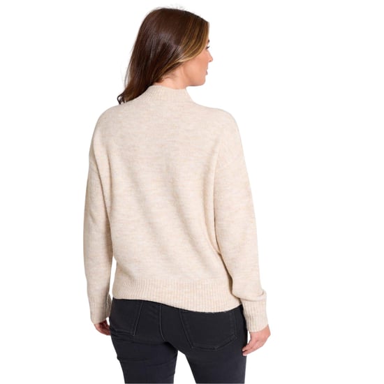 Be You - Pullover Top für Damen, Rundhalsausschnitt, Langärmlig (Cremefarbe) - Image 3