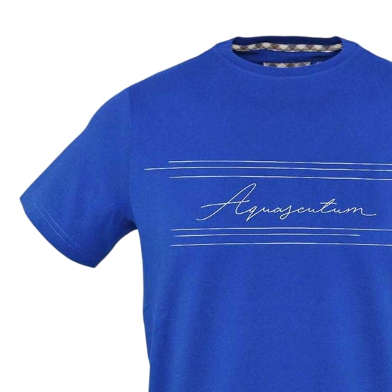 Aquascutum - T-Shirt für Herren/Damen Unisex, Regulär (Himmel) - Image 3