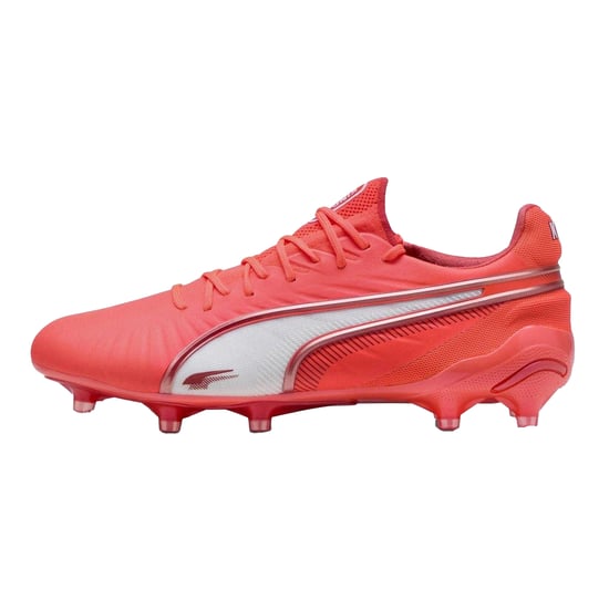 Puma - "King Ultimate" Fußballschuhe mit festem Boden für Damen (Weiß/Feuerrot) - Image 2