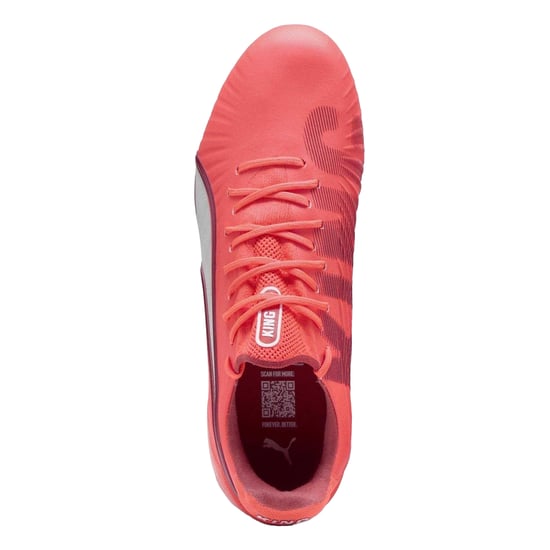 Puma - "King Ultimate" Fußballschuhe mit festem Boden für Damen (Weiß/Feuerrot) - Image 3