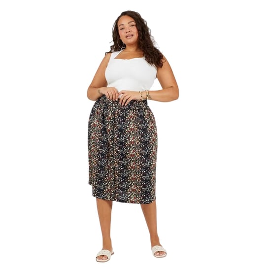 Brave Soul - Midirock für Damen, Hoch geschnitten (Schwarz) - Image 1