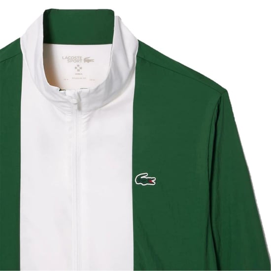 Lacoste - "Daniil Medvedev" Trainingsanzug für Herren, Reißverschluss (Grün/Weiß) - Image 3