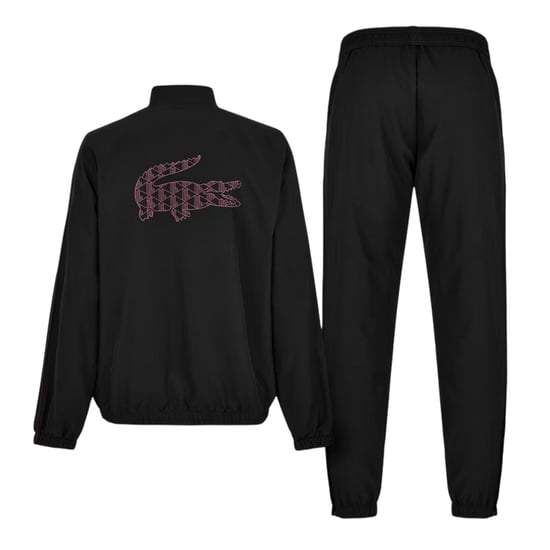 Lacoste - Trainingsanzug für Herren, Weiter Stehkragen (Schwarz/Espresso-Braun) - Image 2