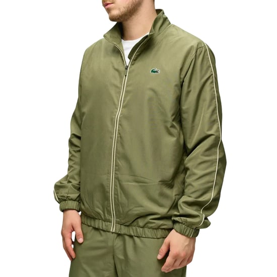 Lacoste - Trainingsanzug für Herren, Weiter Stehkragen (Khakigrün) - Image 4