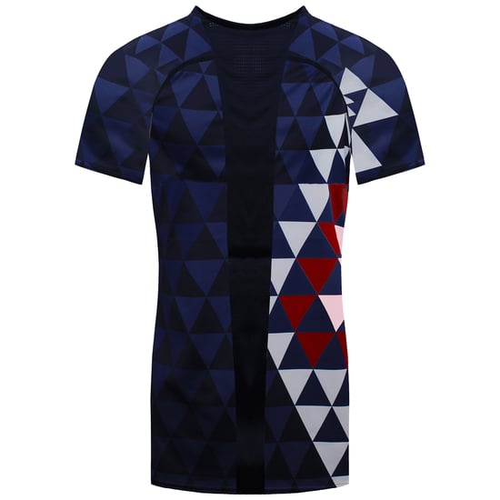 Asics Frankreich Logo Damen Marineblau T-Shirt - Image 2