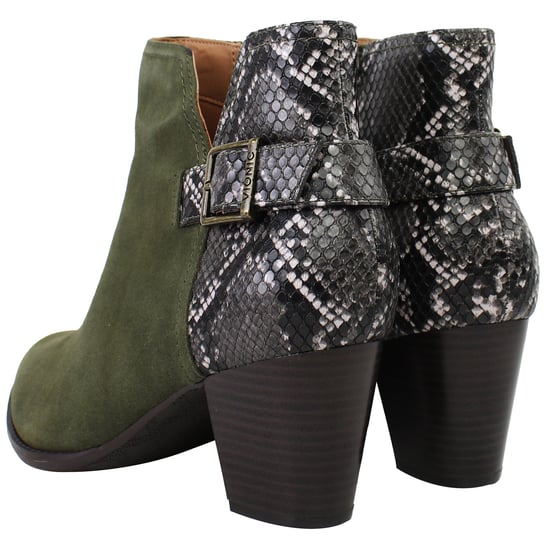 Vionic Naomi Schlange Damen Grüne Absatzstiefel - Image 3