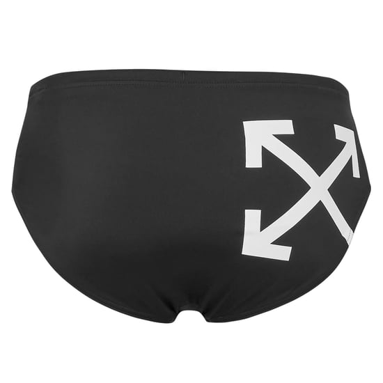 Off White - Schwimmshorts für Herren, Schwimmen, Regulär (Schwarz/Weiß) - Image 2