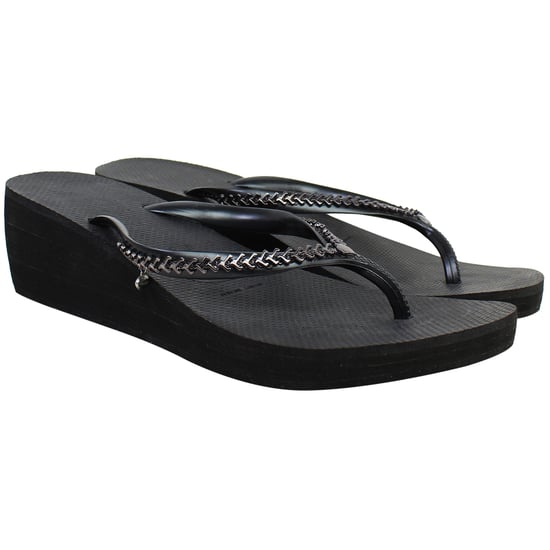 Havaianas High Metal Grega Damen Schwarze Keilflip-Flops - Image 2