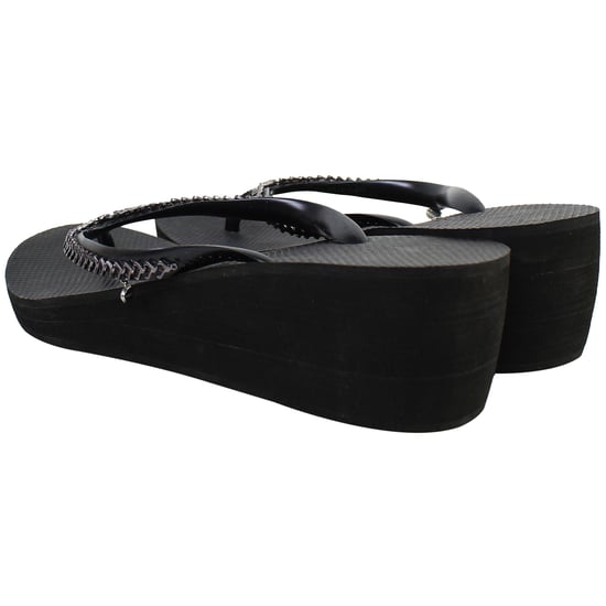 Havaianas High Metal Grega Damen Schwarze Keilflip-Flops - Image 3