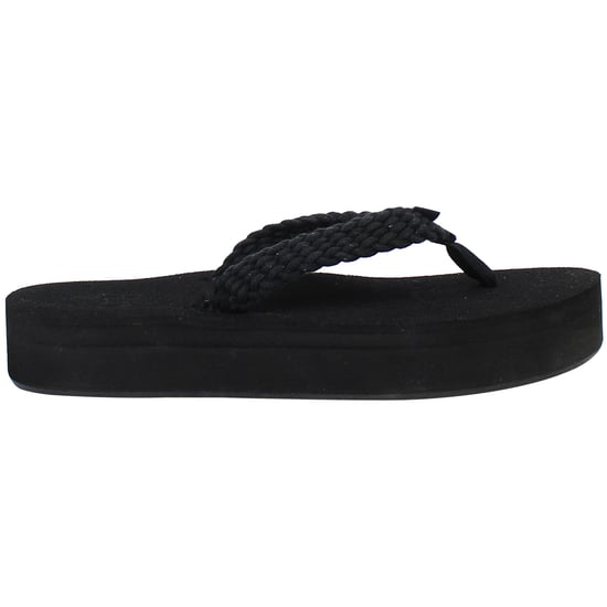 Roxy Tidepool Damen Schwarze Keil-Flip-Flops - Image 1