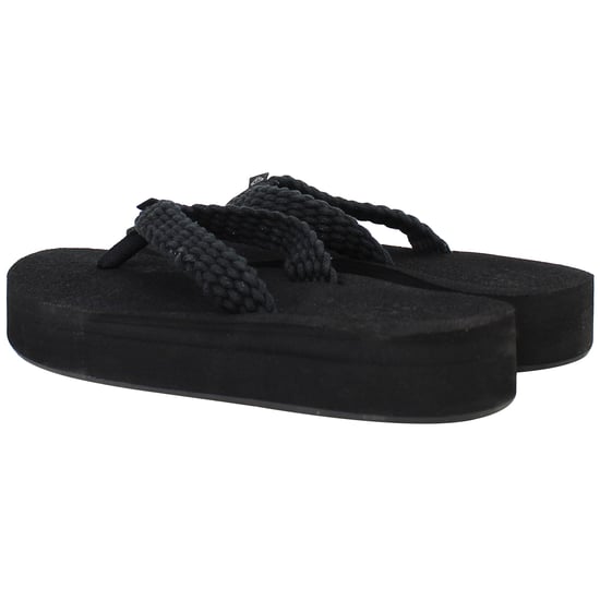 Roxy Tidepool Damen Schwarze Keil-Flip-Flops - Image 3