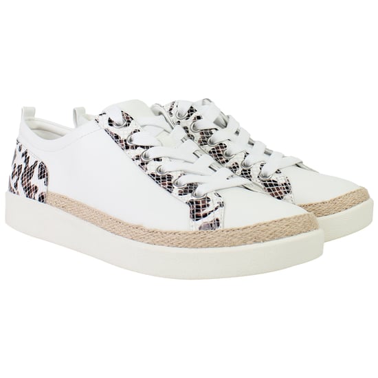Vionic Winny Leopard Snake Damen Plimsolls Weiß - Image 2