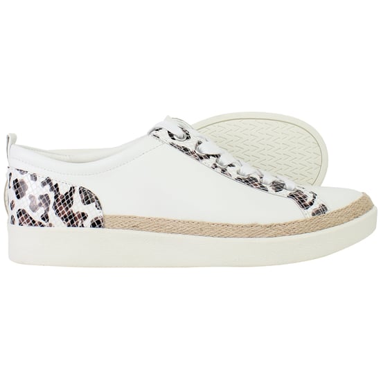 Vionic Winny Leopard Snake Damen Plimsolls Weiß - Image 4
