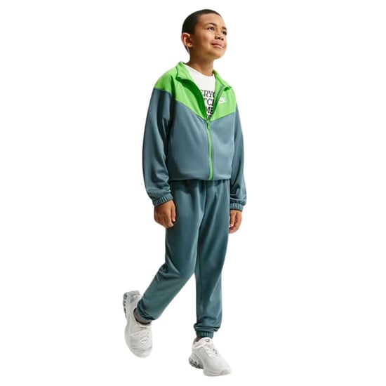 Nike - Trainingsanzug für Kinder, Polyester (Schiefergrau/Grün) - Image 4